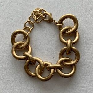 Stella & Dot Gold Statement Link Bracelet